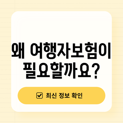 왜 여행자보험이 필요할까요?