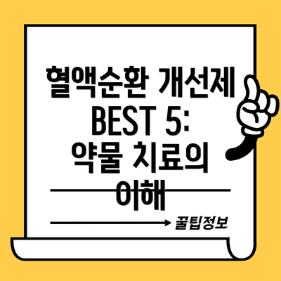 혈액순환 개선제 BEST 5: 약물 치료의 이해