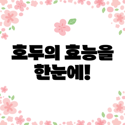 호두의 효능을 한눈에!