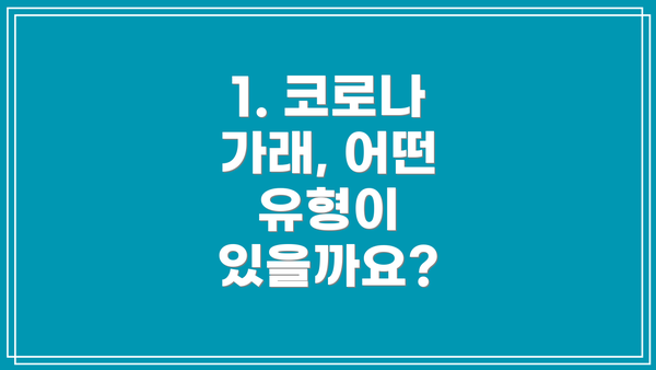 1. 코로나 가래, 어떤 유형이 있을까요?
