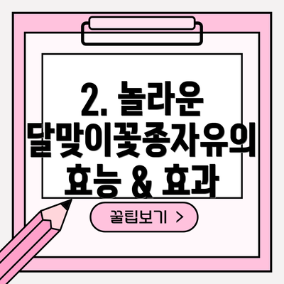 2. 놀라운 달맞이꽃종자유의 효능 & 효과