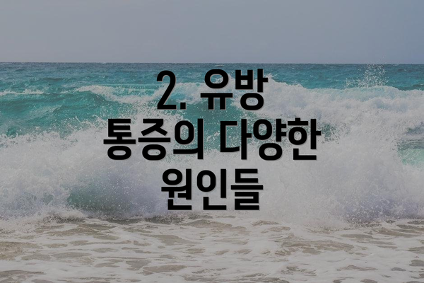 2. 유방 통증의 다양한 원인들