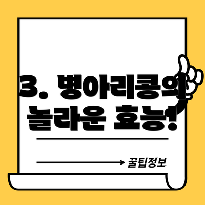 3. 병아리콩의 놀라운 효능!
