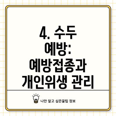 4. 수두 예방: 예방접종과 개인위생 관리