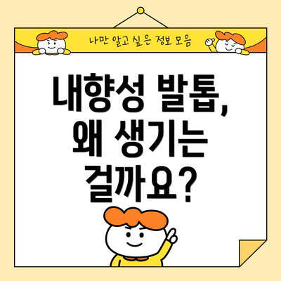 내향성 발톱, 왜 생기는 걸까요?