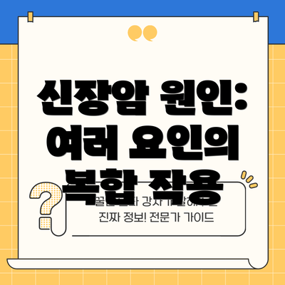 신장암 원인: 여러 요인의 복합 작용