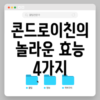 콘드로이친의 놀라운 효능 4가지