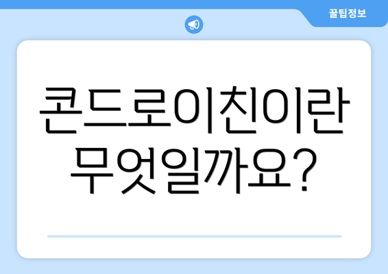 콘드로이친이란 무엇일까요?