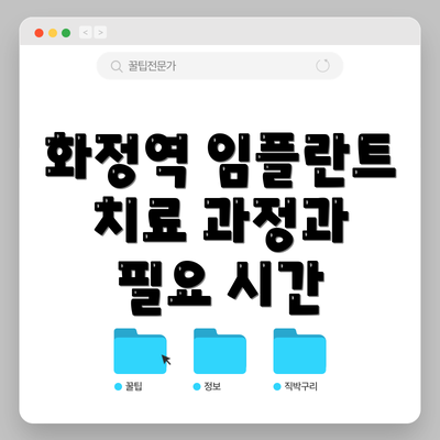 화정역 임플란트 치료 과정과  필요 시간