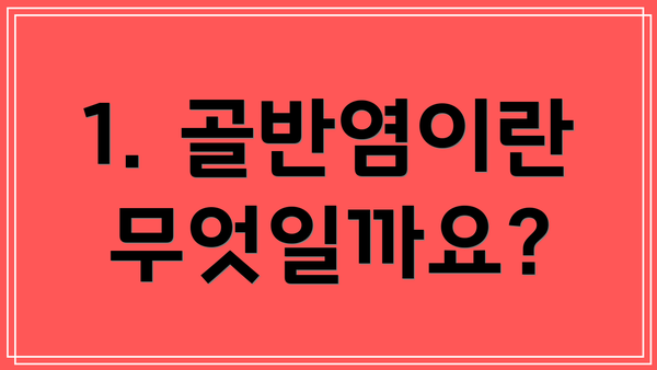 1. 골반염이란 무엇일까요?