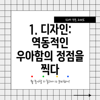 1. 디자인: 역동적인 우아함의 정점을 찍다