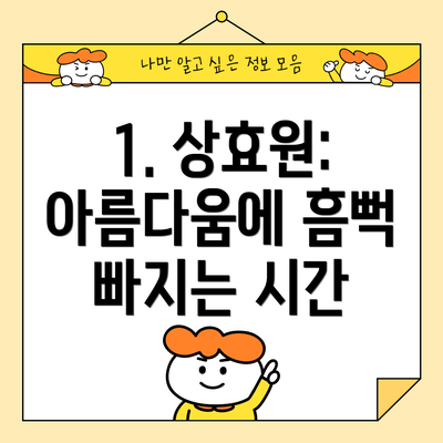 1. 상효원: 아름다움에 흠뻑 빠지는 시간