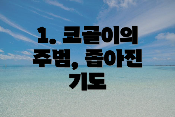 1. 코골이의 주범, 좁아진 기도