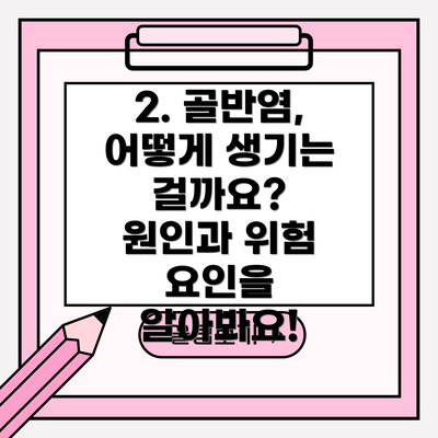 2. 골반염, 어떻게 생기는 걸까요?  원인과 위험 요인을 알아봐요!