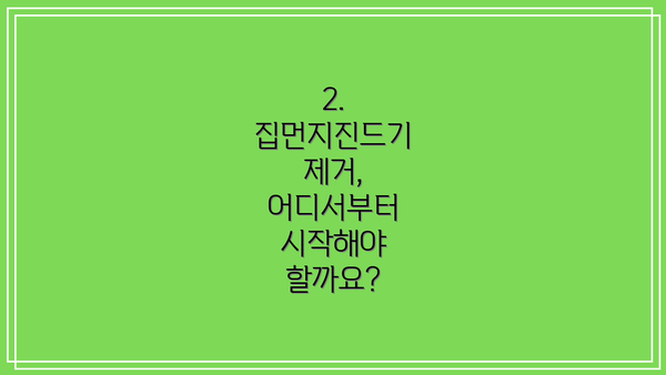 2. 집먼지진드기 제거, 어디서부터 시작해야 할까요?