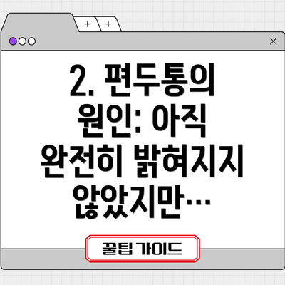 2. 편두통의 원인: 아직 완전히 밝혀지지 않았지만…