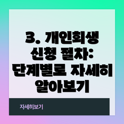 3. 개인회생 신청 절차: 단계별로 자세히 알아보기