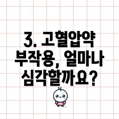 3. 고혈압약 부작용, 얼마나 심각할까요?