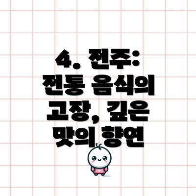 4. 전주: 전통 음식의 고장, 깊은 맛의 향연