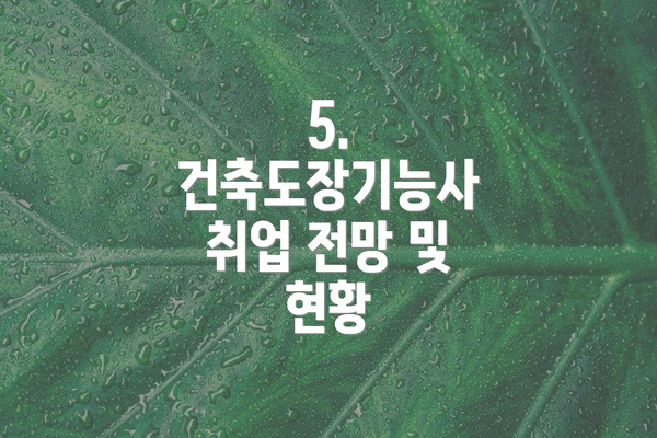 5.  건축도장기능사 취업 전망 및 현황