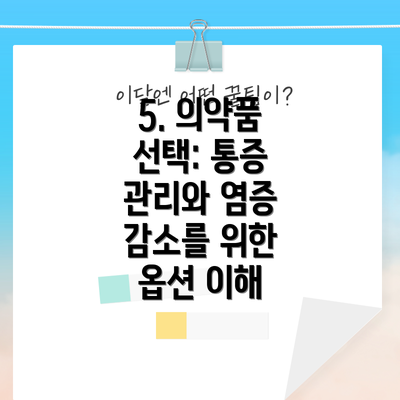 5. 의약품 선택: 통증 관리와 염증 감소를 위한 옵션 이해