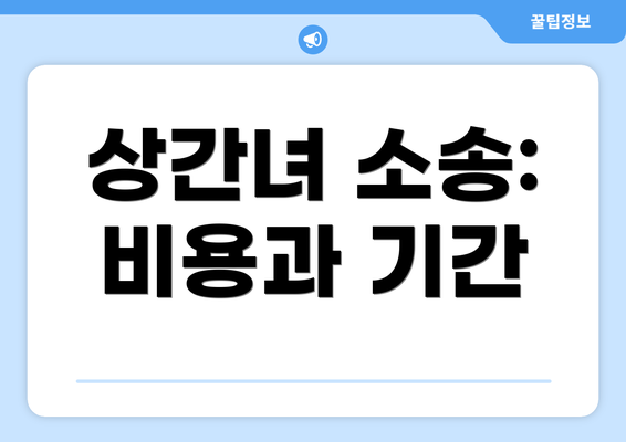 상간녀 소송: 비용과 기간