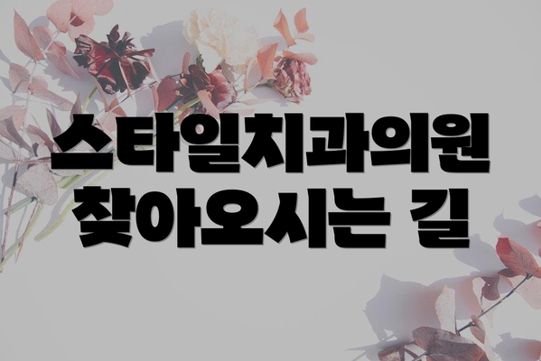 스타일치과의원 찾아오시는 길