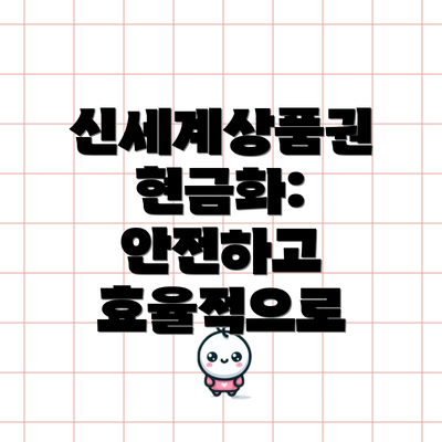 신세계상품권 현금화: 안전하고 효율적으로