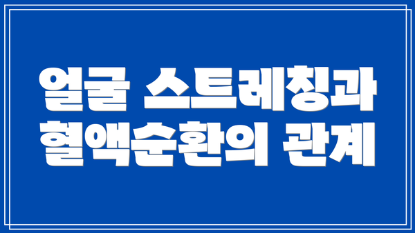 얼굴 스트레칭과 혈액순환의 관계
