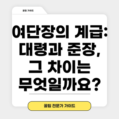 여단장의 계급: 대령과 준장, 그 차이는 무엇일까요?
