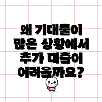 왜 기대출이 많은 상황에서 추가 대출이 어려울까요?