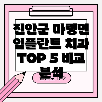 진안군 마령면 임플란트 치과 TOP 5 비교 분석