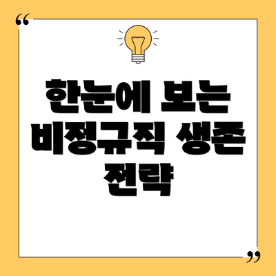 한눈에 보는 비정규직 생존 전략