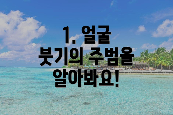 1. 얼굴 붓기의 주범을 알아봐요!