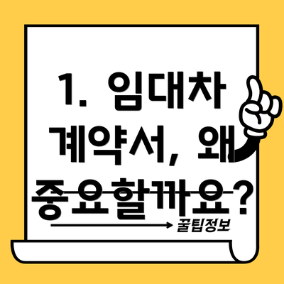 1. 임대차 계약서, 왜 중요할까요?