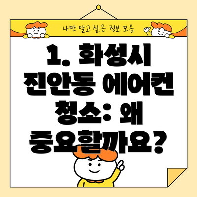 1. 화성시 진안동 에어컨 청소: 왜 중요할까요?