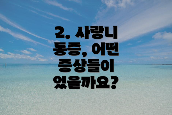 2. 사랑니 통증, 어떤 증상들이 있을까요?