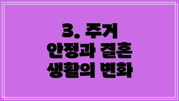 3. 주거 안정과 결혼 생활의 변화