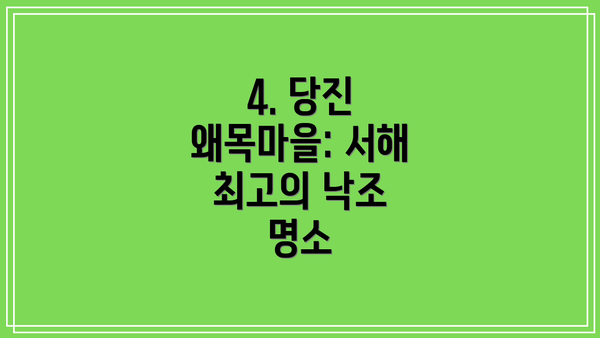4. 당진 왜목마을: 서해 최고의 낙조 명소